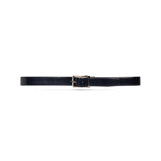 Dark blue leather belt