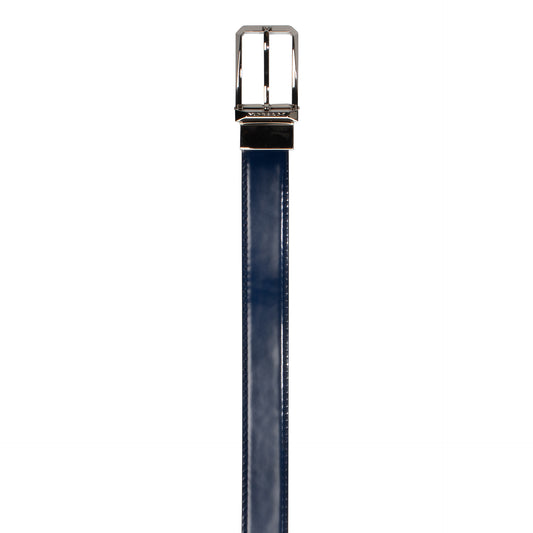 Blue leather belt