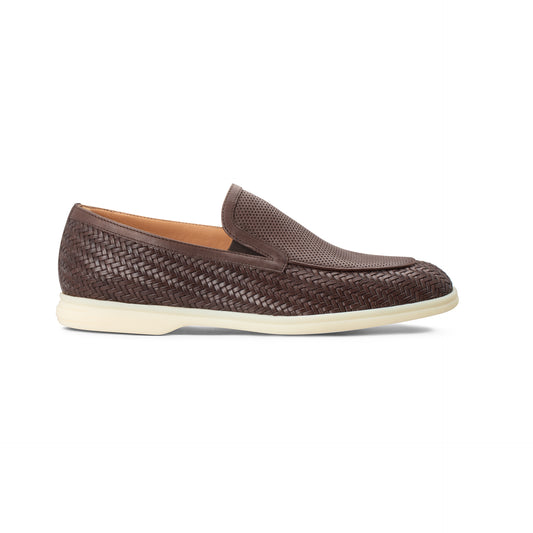 Brown leather Slip on