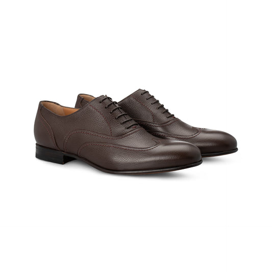 Brown leather Oxford Moreschi Italian Shoes - Pairs Image