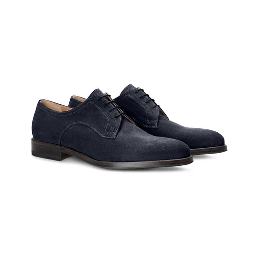 Blue suede Derby Moreschi Italian Shoes - Pairs Image
