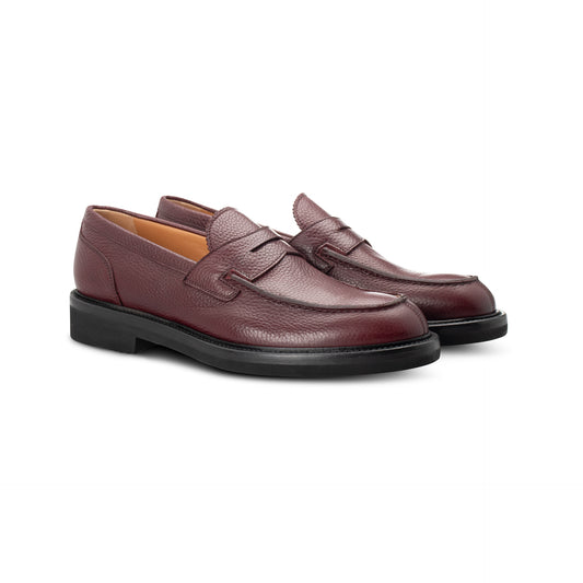 Bordeaux Leather Loafer Moreschi Italian Shoes - Pairs Image