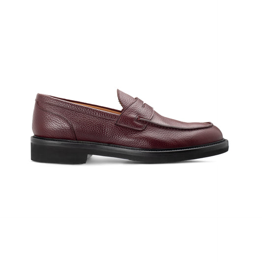 Bordeaux Leather Loafer Moreschi Italian Shoes - Main Image