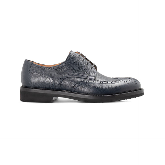 Blue leather Derby Moreschi Italian Shoes - Main Image