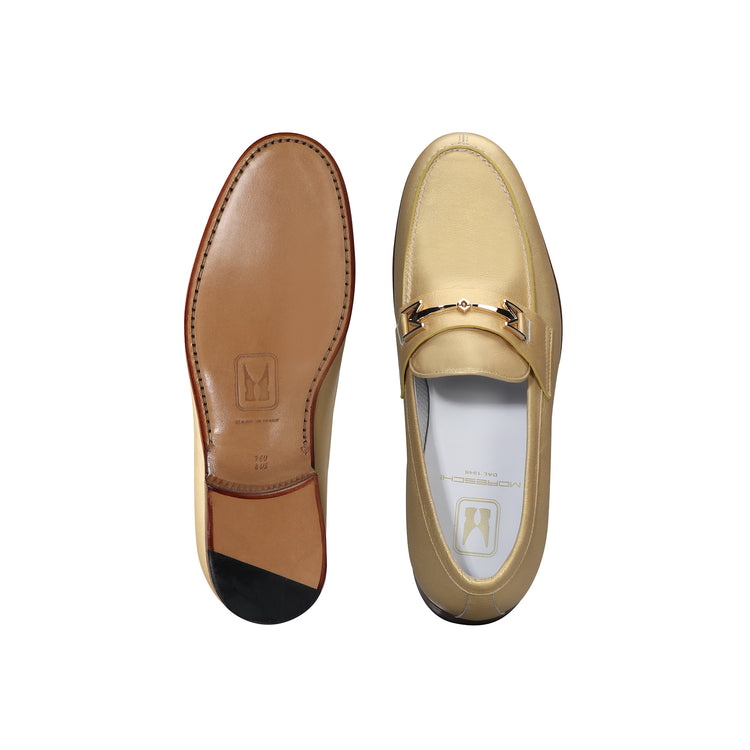 FOR HIM - Gold leather Loafer