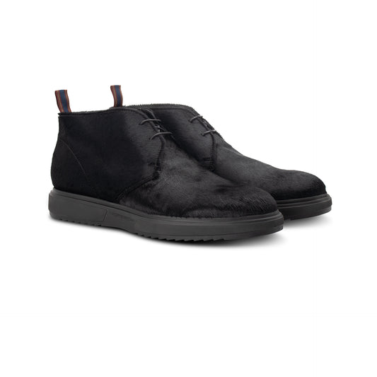 Black Leather Desert Boot