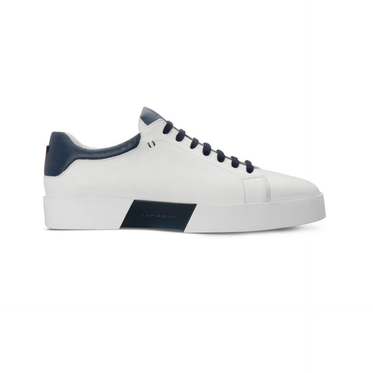 White and Blue Sneaker Moreschi Italian Shoes - Main Image