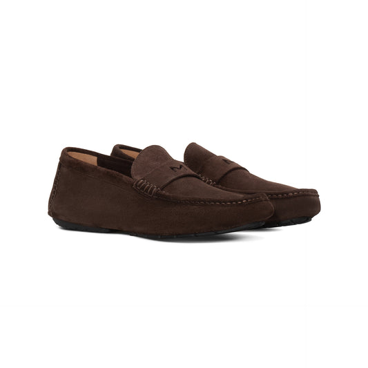 Brown suede Driver Moreschi Italian Shoes - Pairs Image