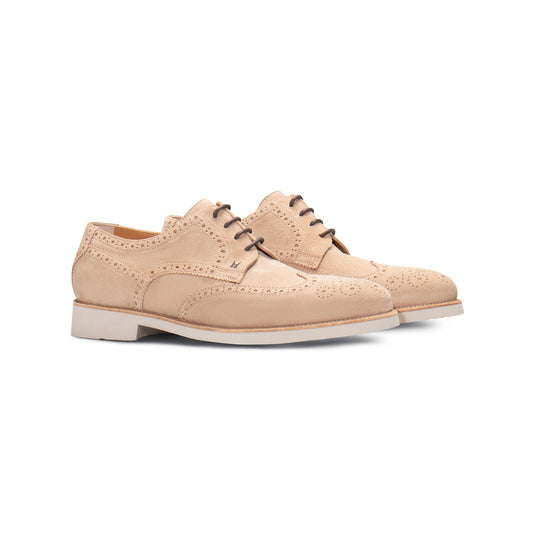Beige suede Derby Moreschi Italian Shoes - Pairs Image