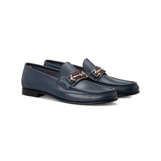 Light blue leather Loafer Moreschi Italian Shoes - Pairs Image