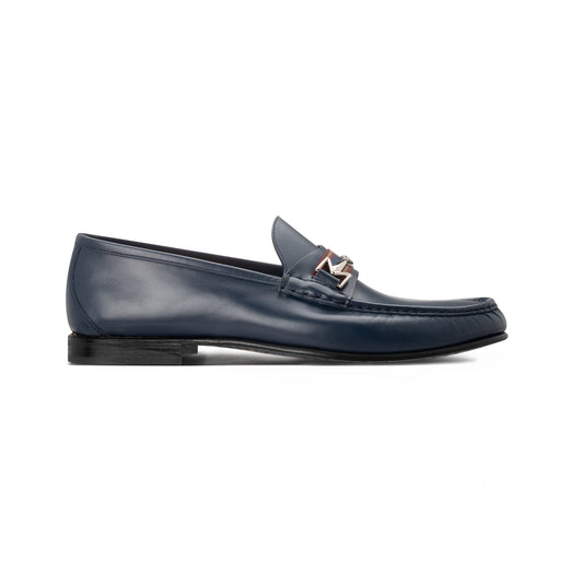 Light blue leather Loafer Moreschi Italian Shoes - Main Image