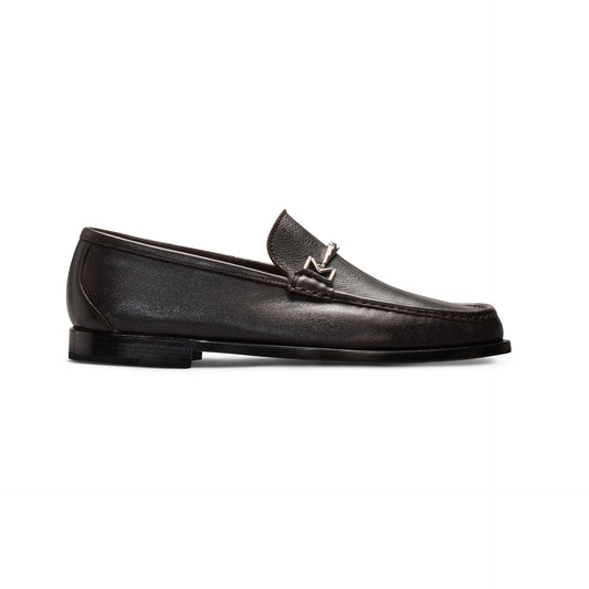 Brown leather Loafer Moreschi Italian Shoes - Main Image