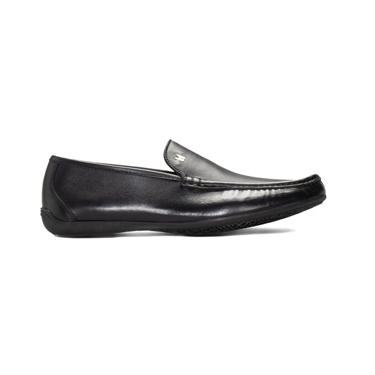 Black leather Driver Moreschi Italian Shoes - Main Image