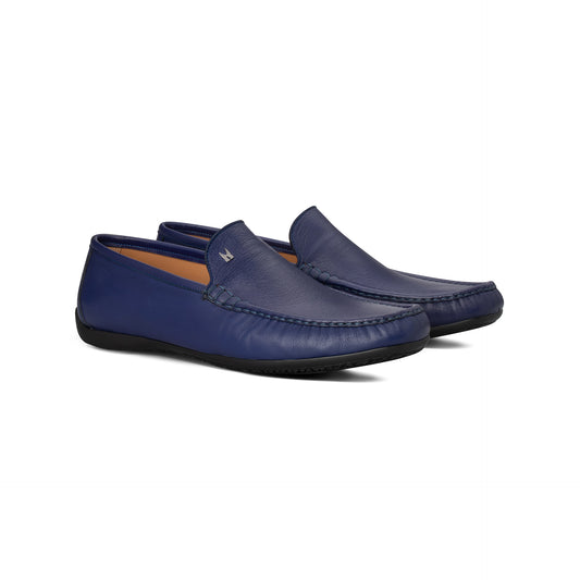 Blue leather Driver Moreschi Italian Shoes - Pairs Image