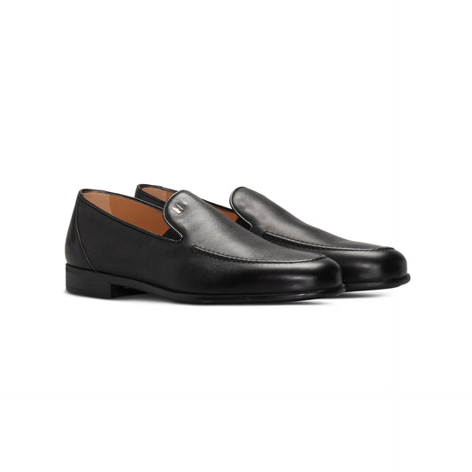 Black leather Loafer Moreschi Italian Shoes - Pairs Image