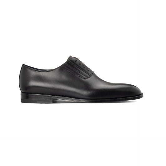 Black leather Oxford Moreschi Italian Shoes - Main Image