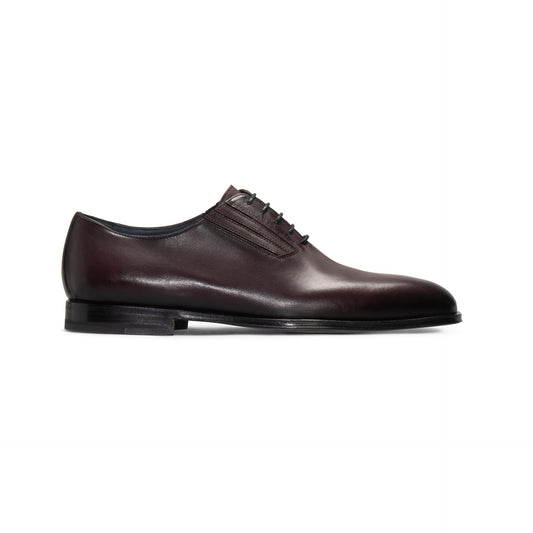Burgundy leather Oxford Moreschi Italian Shoes - Main Image