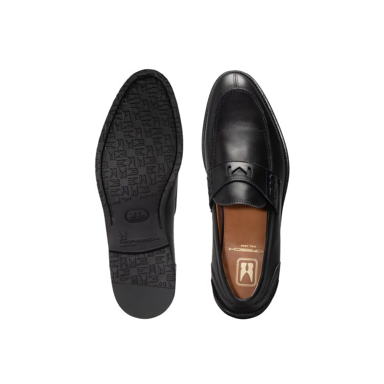 Black leather Loafer