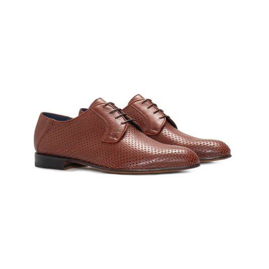 Light brown leather Derby Moreschi Italian Shoes - Pairs Image