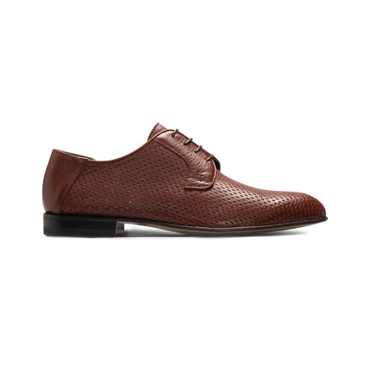 Light brown leather Derby Moreschi Italian Shoes - Main Image