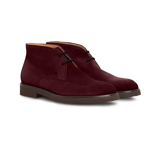 Polacchino in suede bordeaux
