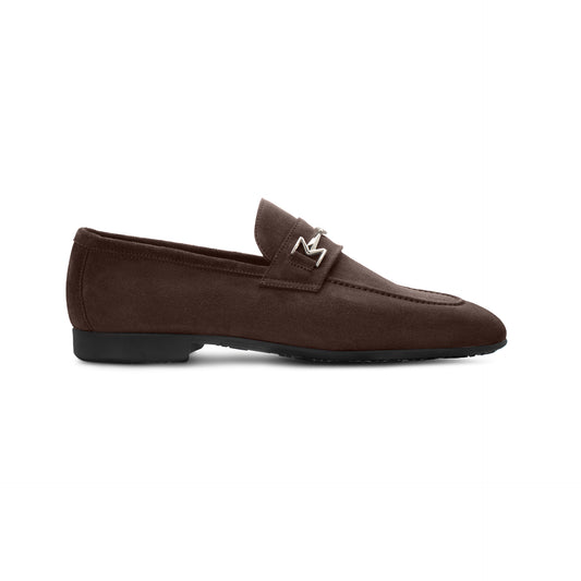 Brown suede Loafer Moreschi Italian Shoes - Main Image