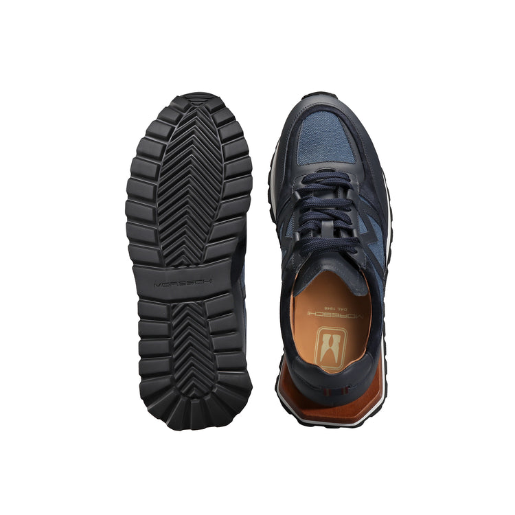 Navy Blue leather Sneaker