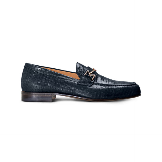 FOR HER - Navy Blue leather Loafer