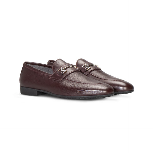 Burgundy leather Loafer Moreschi Italian Shoes - Pairs Image