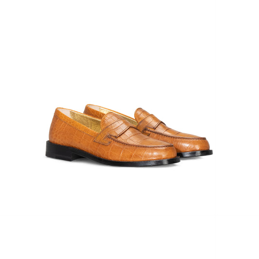 FOR HER - Tan leather loafer