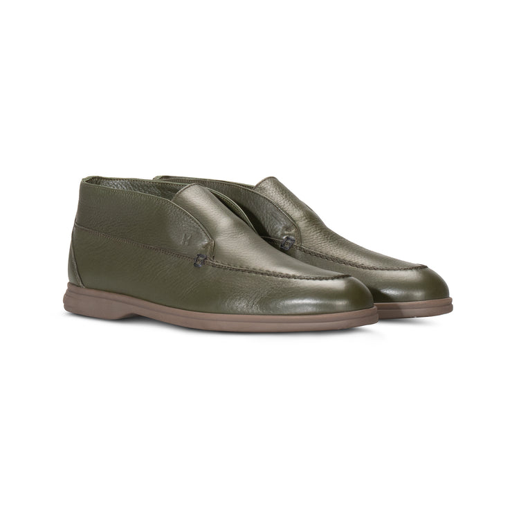 Green leather Boot