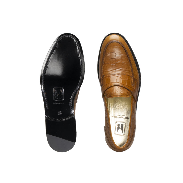 FOR HIM - Tan leather loafer