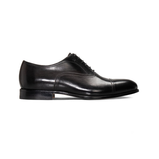 Black leather Oxford Moreschi Italian Shoes - Main Image
