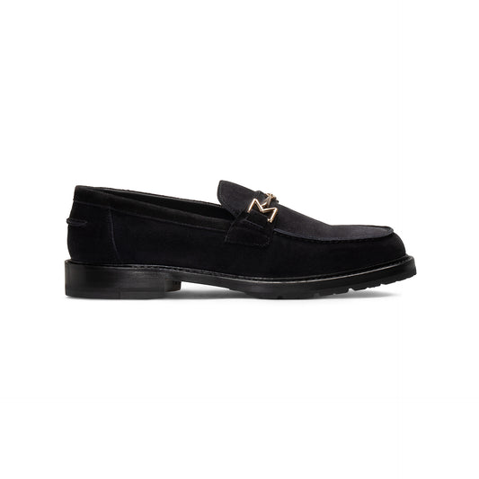 Black suede woman loafer