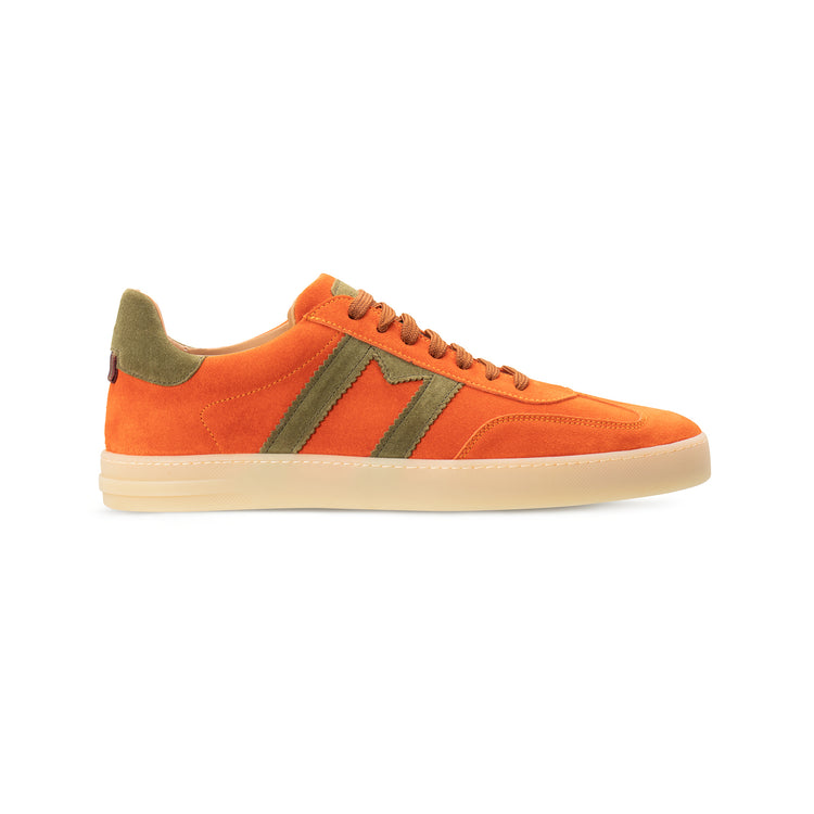 Sneaker in suede arancione