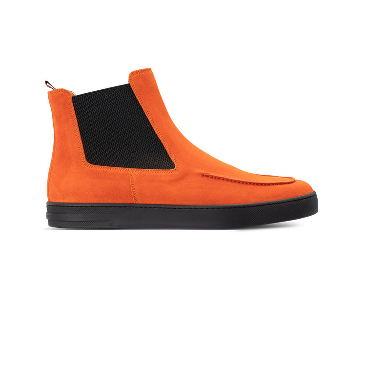 Orange suede Ankle Boot