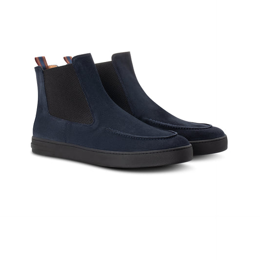 Blue suede Ankle Boot