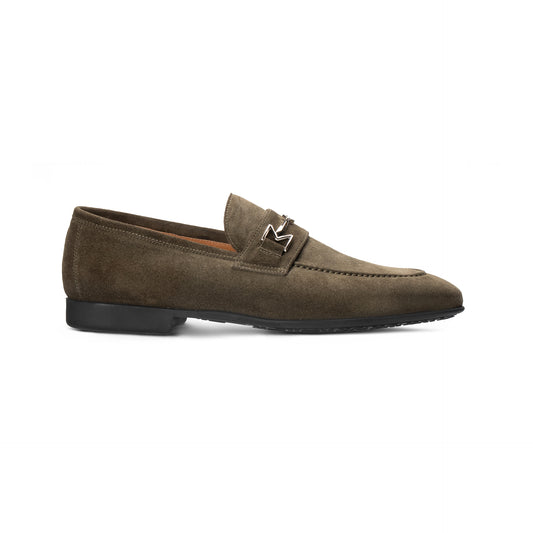 Green suede Loafer Moreschi Italian Shoes - Main Image