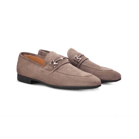 Grey suede Loafer Moreschi Italian Shoes - Pairs Image