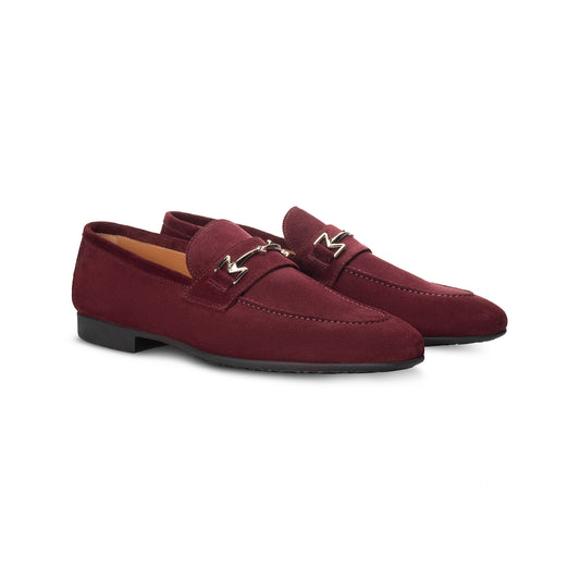 Burgundy suede Loafer Moreschi Italian Shoes - Pairs Image