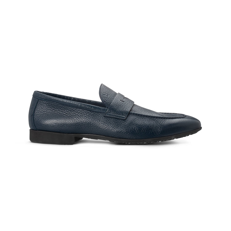 Navy blue leather Loafer