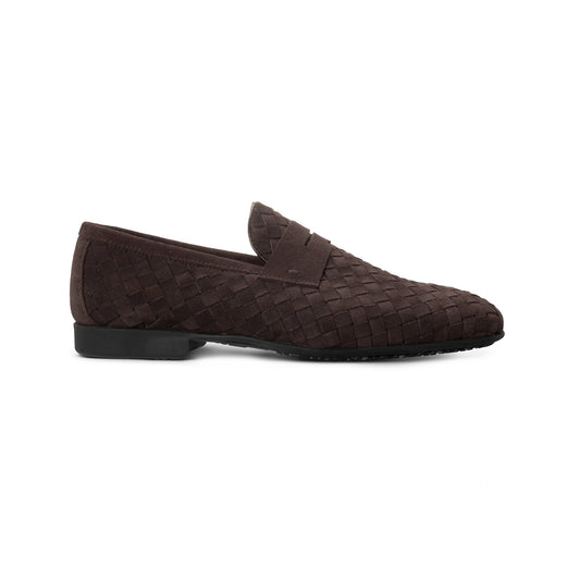 Brown suede Loafer Moreschi Italian Shoes - Main Image