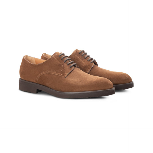 Brown suede Derby Moreschi Italian Shoes - Pairs Image