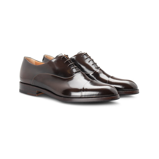 Brown Leather Oxford Moreschi Italian Shoes - Pairs Image
