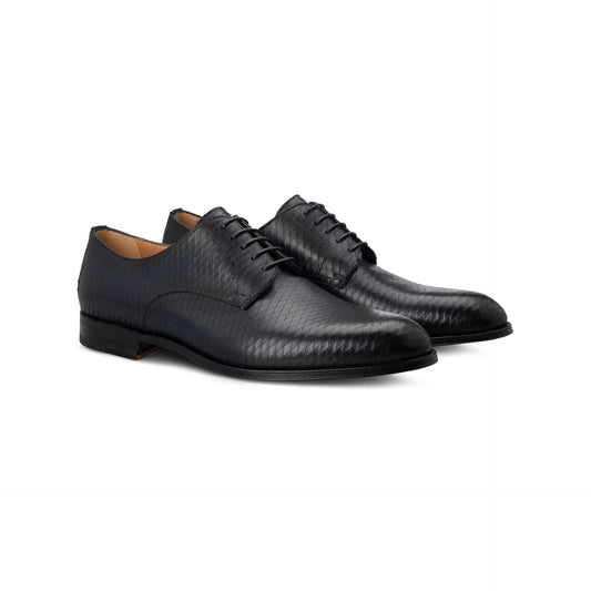 Blue leather Derby Moreschi Italian Shoes - Pairs Image