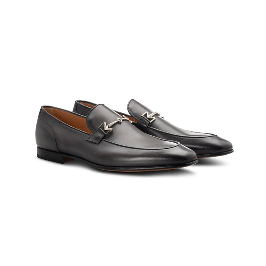 Grey leather Loafer Moreschi Italian Shoes - Pairs Image