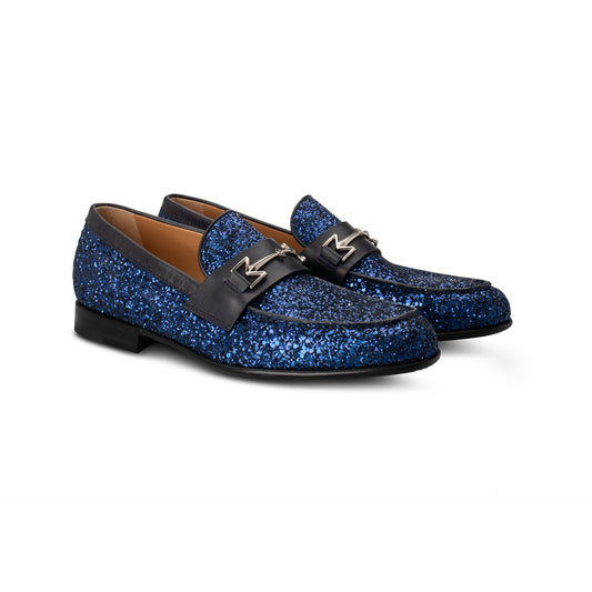 FOR HIM - Blue glitter loafer