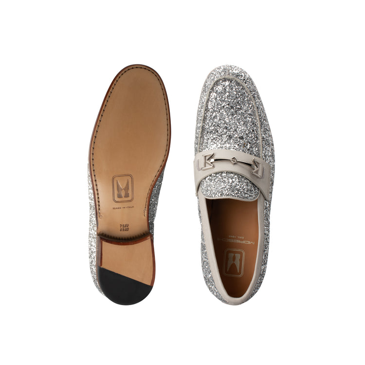Silver Loafer with glitter