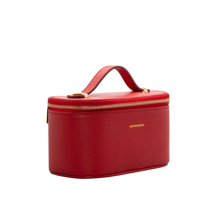 Red leather Beauty Case