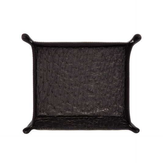 Black leather Trinket Tray